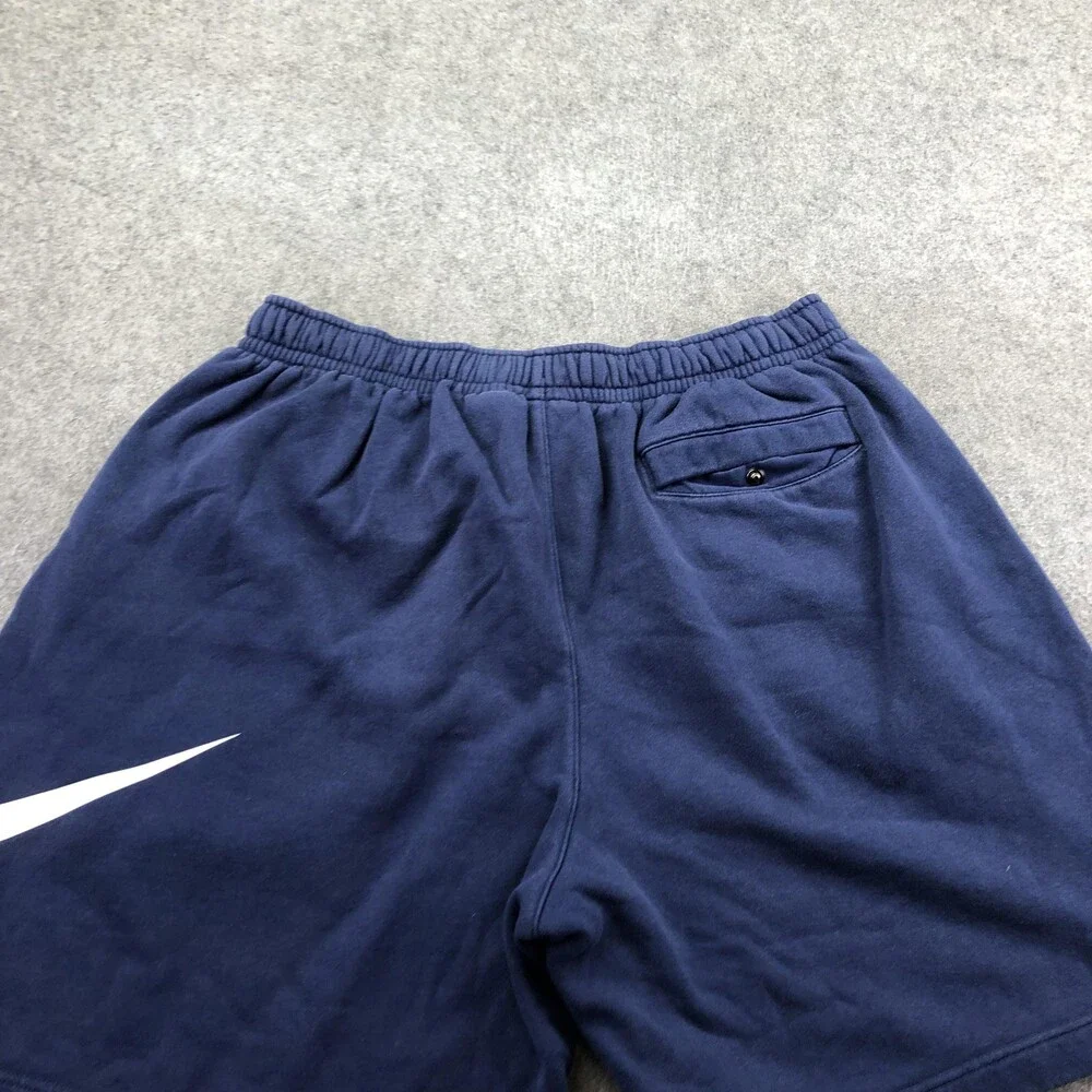 Nike Shorts Mens XL Blue Fleece Sweat 9 Inch Athletic Elastic Waist Pockets